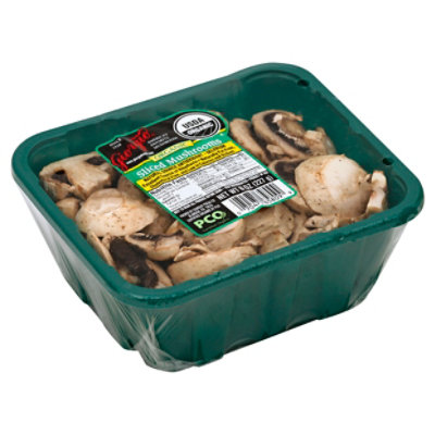 Mushrooms White Sliced Organic - 8 Oz