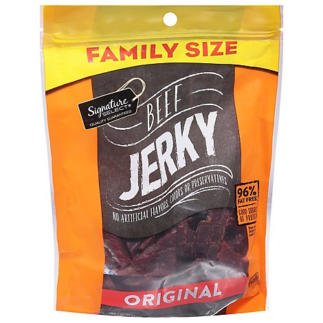 Signature Select Beef Jerky Original Family Size - 8 Oz