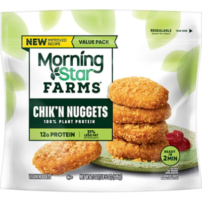 MorningStar Farms Meatless Chicken Nuggets Plant Based Protein Vegan Meat Original - 21 Oz - Image 8