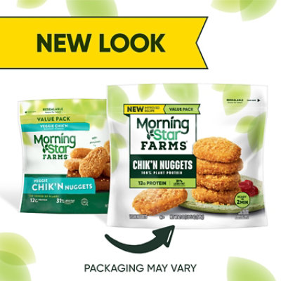 MorningStar Farms Meatless Chicken Nuggets Plant Based Protein Vegan Meat Original - 21 Oz - Image 2