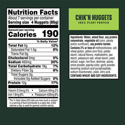 MorningStar Farms Chikn Nuggets Original Vegan Plant Based Protein - 21 Oz - Image 6