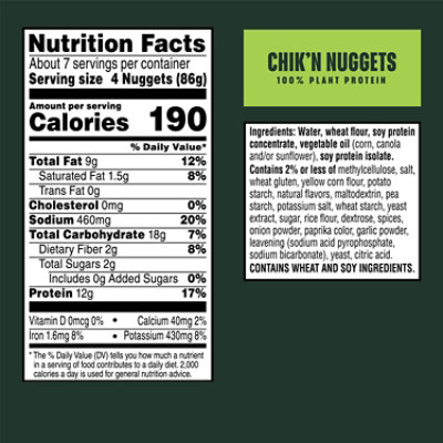 MorningStar Farms Chikn Nuggets Original Vegan Plant Based Protein - 21 Oz - Image 7