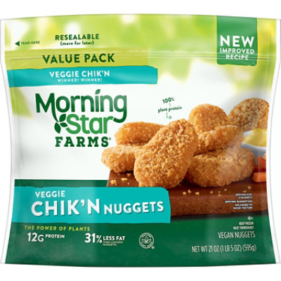 MorningStar Farms Meatless Chicken Nuggets Plant Based Protein Vegan ...