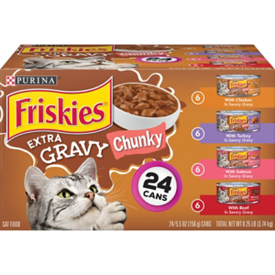Friskies Cat Food Wet Extra Gravy Beef - 24-5.5 Oz - Image 1