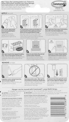 Command Picture Hanging Wire Backed 1 Hanger 4 Large Strips And 2 Pairs Mini Strips - Each - Image 3