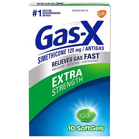 Gsk Gas-X Ex Str Sftgls - 10Count