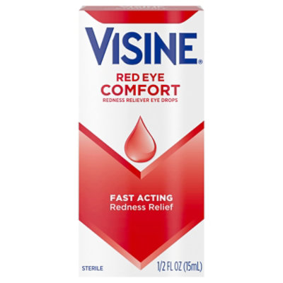 VISINE Eye Drops Red Eye Comfort Redness Relief - 0.5 Fl. Oz. - Image 3