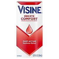 VISINE Eye Drops Red Eye Comfort Redness Relief - 0.5 Fl. Oz. - Image 1