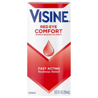 VISINE Eye Drops Red Eye Comfort Redness Relief - 0.5 Fl. Oz.