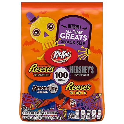 Hersheys Chocolate Candy Pieces Assorted All Time Greats Snack Size 100 Count - 51.6 Oz - Image 3