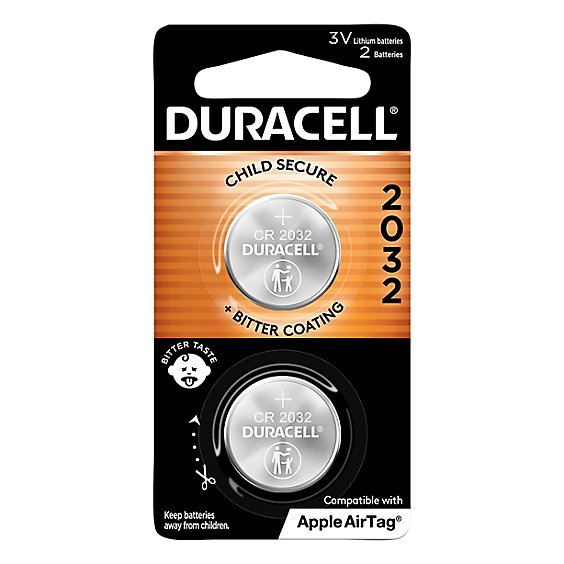 Duracell Battery Lithium Coin 2032 3V - 2 Count