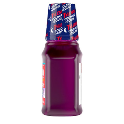 Tylenol Cold Flu & Cough Nighttime Liquid Wildberry - 8 Fl. Oz. - Image 4