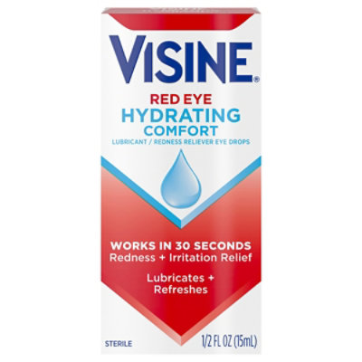 VISINE Eye Drops Red Eye Hydrating Comfort - 0.5 Fl. Oz. - Image 3