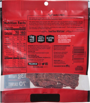 Jack Links Jerky Beef  Zero Sugar - 2.3 Oz - Image 6