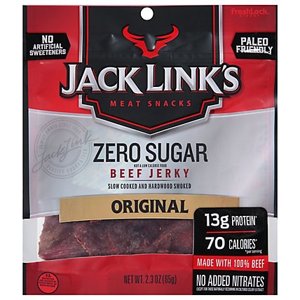 Jack Links Jerky Beef  Zero Sugar - 2.3 Oz - Image 2