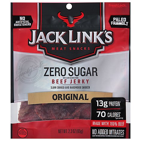 Jack Links Jerky Beef  Zero Sugar - 2.3 Oz