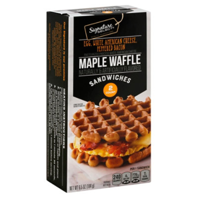 Signature Select Sandwich Maple Waffle Bacon Egg Cheese - 6.5 Oz