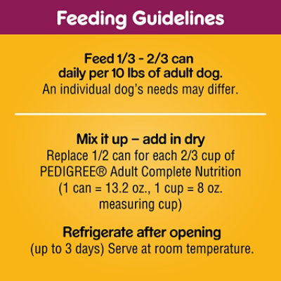 Pedigree Chopped Ground Dinner Filet Mignon Flavor Adult Canned Soft Wet Dog Food - 13.2 Oz - Image 3