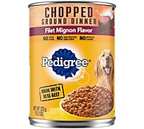 Pedigree Dog Food Adult Wet Chopped Ground Dinner Filet Mignon Flavor - 13.2 Oz