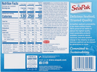 SeaPak Shrimp & Seafood Co. Crab Cakes Maryland Style - 8 Oz - Image 7