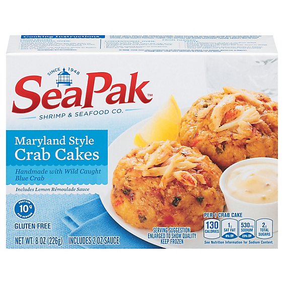 SeaPak Shrimp & Seafood Co. Crab Cakes Maryland Style - 8 Oz