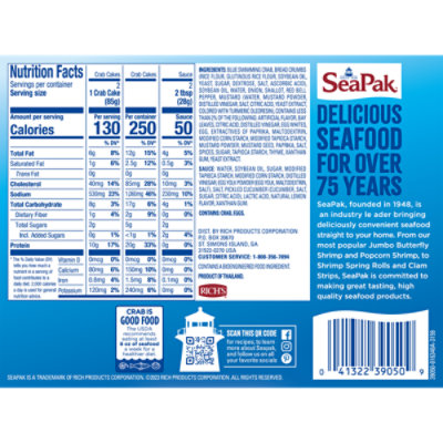 SeaPak Shrimp & Seafood Co. Crab Cakes Maryland Style - 8 Oz - Image 5
