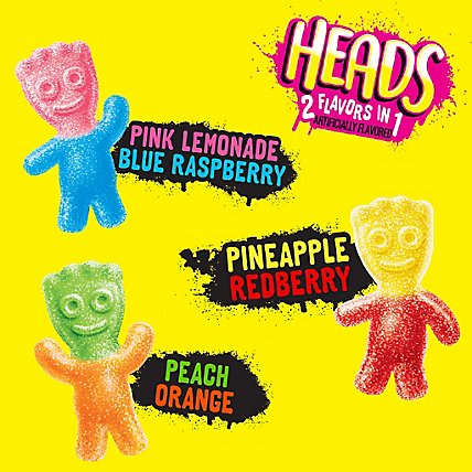 Sour Patch Kids Candy Soft & Chewy Heads 2 Flavors In 1 - 5 Oz - Image 5