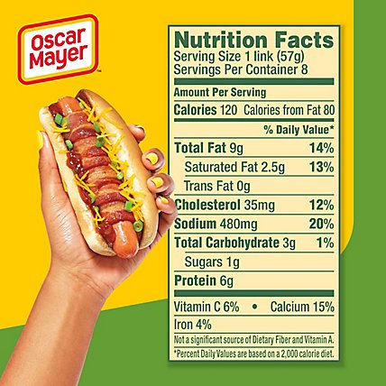 Oscar Mayer Bun-Length Turkey Uncured Franks Hot Dogs Pack - 8 Count - Image 6