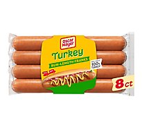 Oscar Mayer Bun-Length Turkey Uncured Franks Hot Dogs Pack - 8 Count