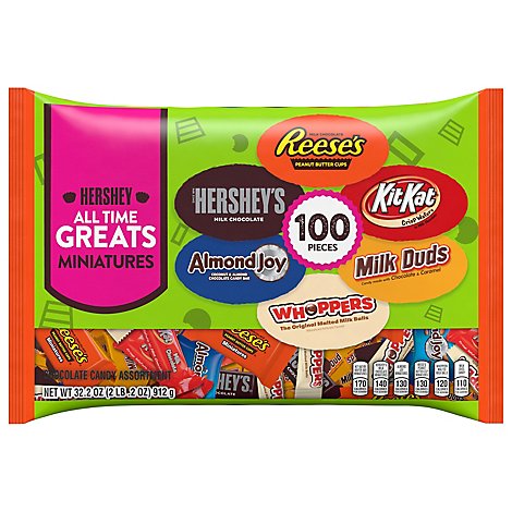 Hersheys Candy Assortment All Time Greats Miniatures 100 Count - 32.2 Oz