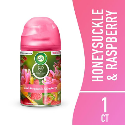 Air Wick Automatic Air Freshener Spray Refill, Lush Honeysuckle &  Raspberry, Essential Oils - 6 Pack