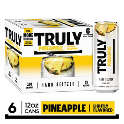 Truly Hard Seltzer Pineapple 5% ABV Slim Cans - 6-12 Fl. Oz. - Image 1