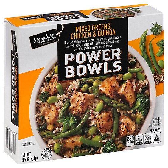 Signature Select Power Bowl Greens Chicken Quinoa - 9.5 Oz