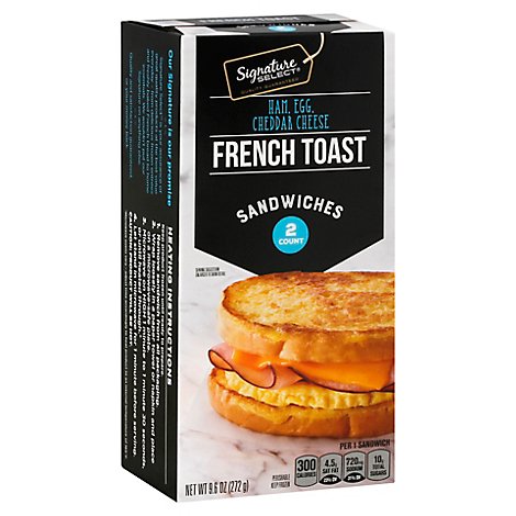 Signature Select Sandwich French Toast Ham Egg Cheese - 9.6 Oz