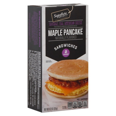 Sausage-Cheese Pancake Sandwiches Recipe 