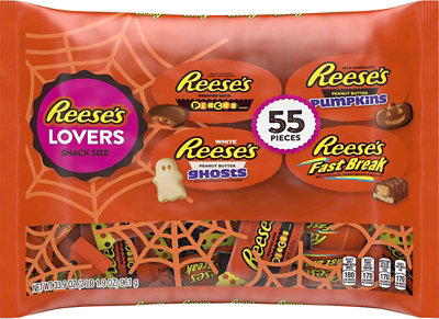 Reeses Candy Bars Lovers Assorted Snack Size 55 Count - 29.9 Oz