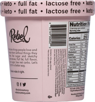 Rebel Ice Ice Cream Cookie Dough - Pint - Image 6