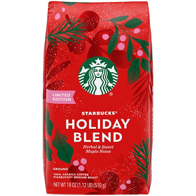 Starbucks Coffee Ground Medium Roast Holiday Blend Bag - 18 Oz - Image 5
