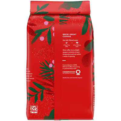Starbucks Coffee Ground Medium Roast Holiday Blend Bag - 18 Oz - Image 6