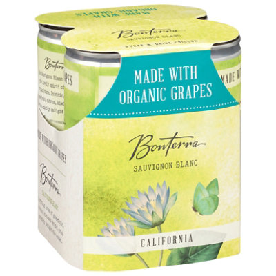  Bonterra Wine Organic Sauvignon Blanc California Cans Multipack - 4-250 Ml 