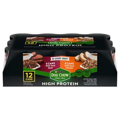 Dog Chow Dog Food Wet High Protein Chicken And Beef - 12-13 Oz