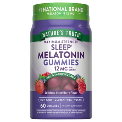 Nature's Truth Melatonin Gummies 12 MG - 60 Count - Image 1