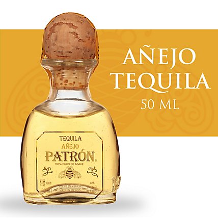 Patron Tequila Anejo 80 Proof - 50 Ml - Image 1