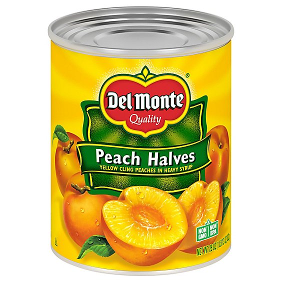 Del Monte Peach Halves In Heavy Syrup - 29 Oz