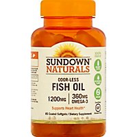Sundown Fish Oil Odorless Softgel 1200mg - 60 Count - Image 2