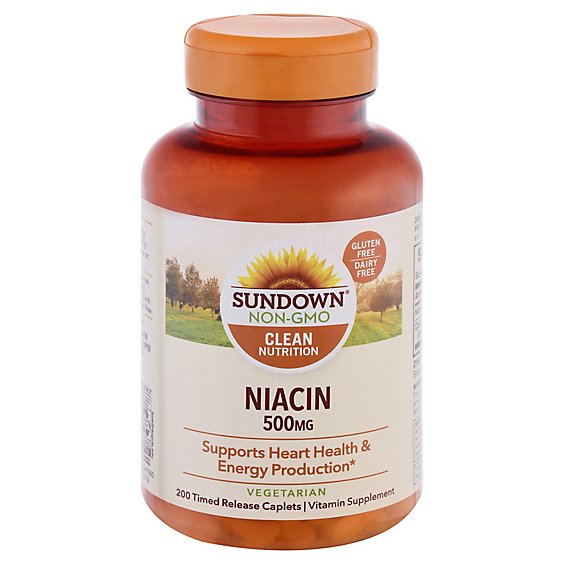 Sundown Niacin Time Release 500 Mg - 200 Count