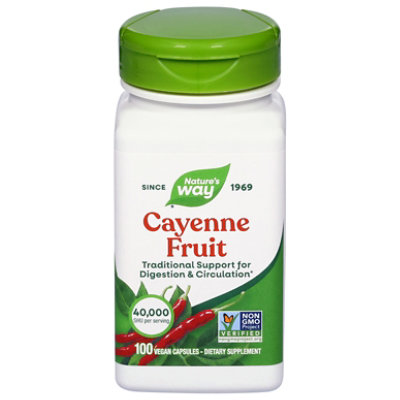 Nature's Way Cayenne Fruit Vegan Supplements - 100 Count - Image 2