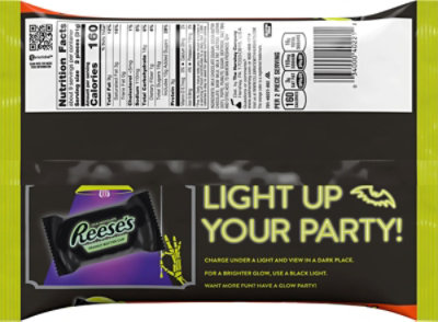 Reeses Peanut Butter Cups Milk Chocolate Glow In The Dark Snack Size - 9.35 Oz - Image 6