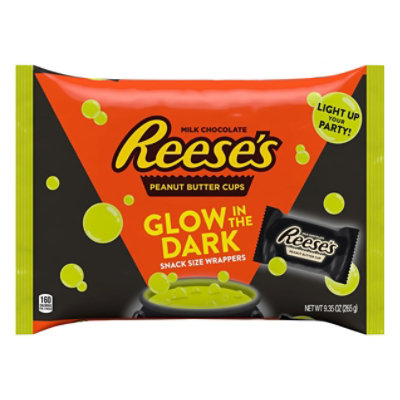 Reeses Peanut Butter Cups Milk Chocolate Glow In The Dark Snack Size - 9.35 Oz - Image 2