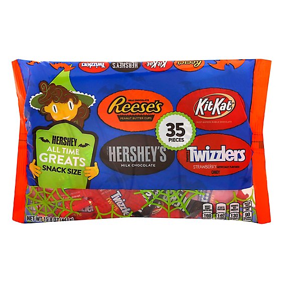 HERSHEYS Chocolate Candy Snack Size 35 Count - 15.8 Oz